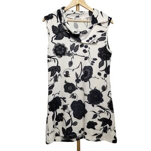 Papillon Dress L Floral‎ Cowl Neck Sleeveless Elegant Midi Geometric Career